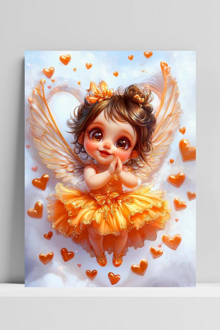 Baby Angel op 3mm aluminium dibond