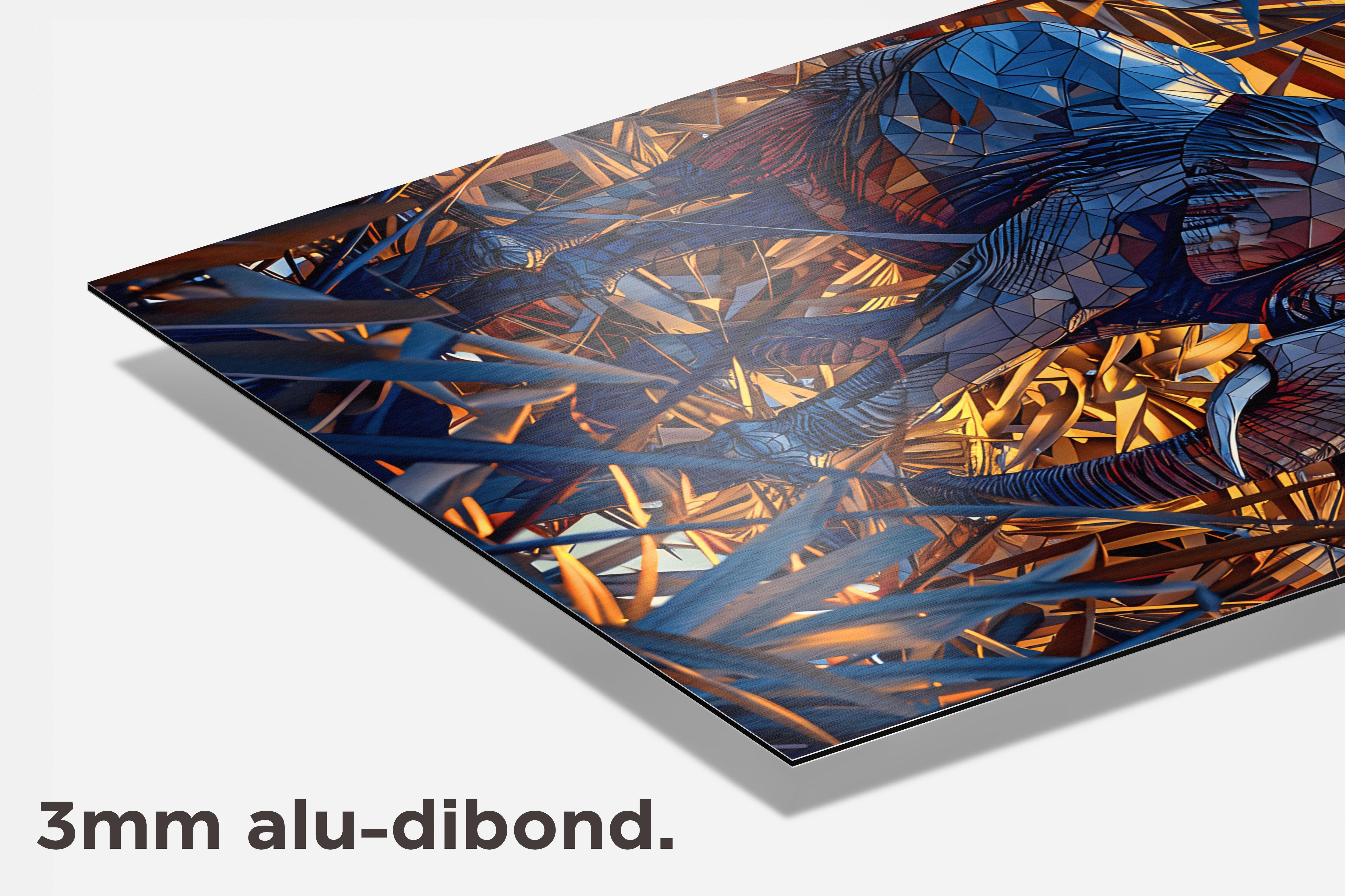 Glas Olifant dibond detail