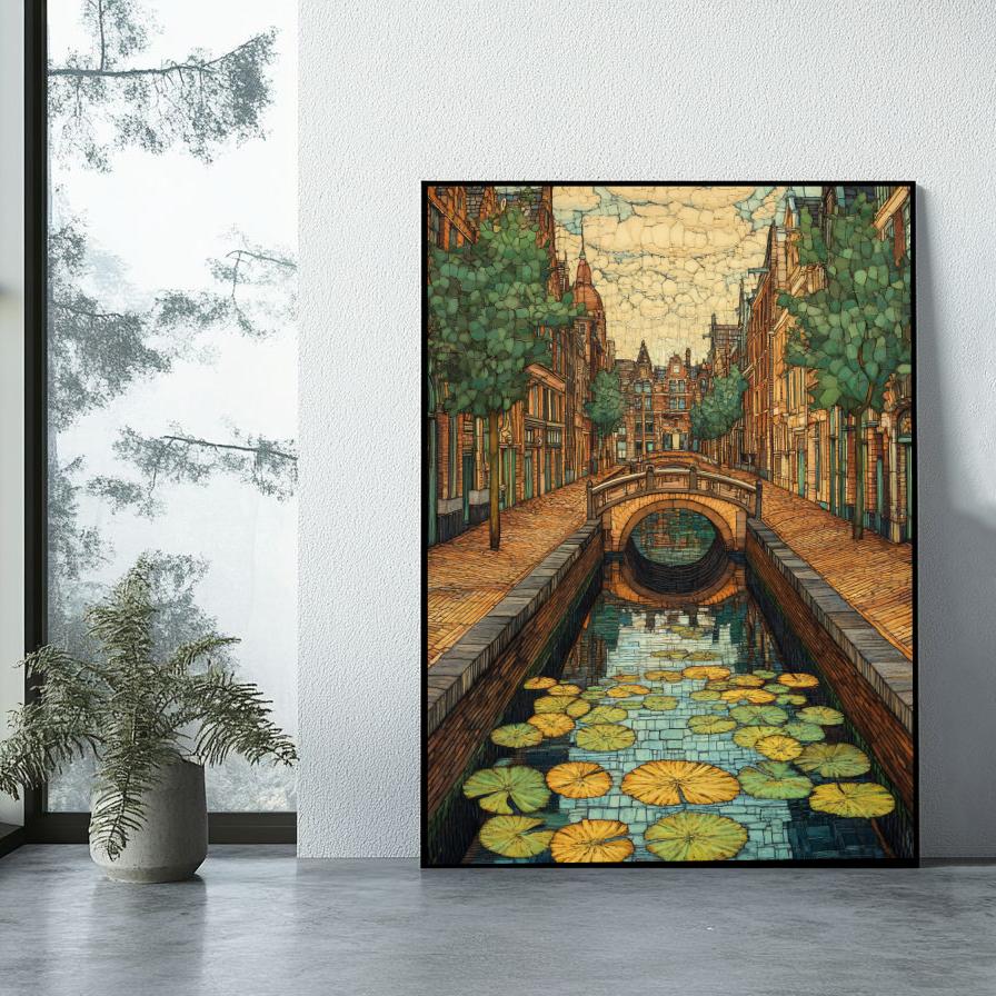 Dutch Canal Amsterdam poster sfeerbeeld 1