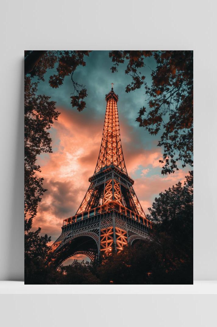 Eiffeltoren op 3mm aluminium dibond