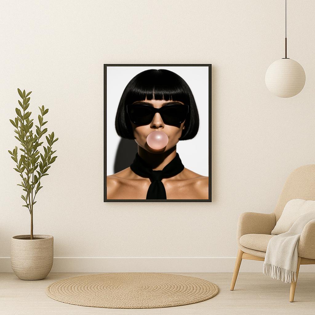 Woman Portrait Bubble Gum poster sfeerbeeld 2