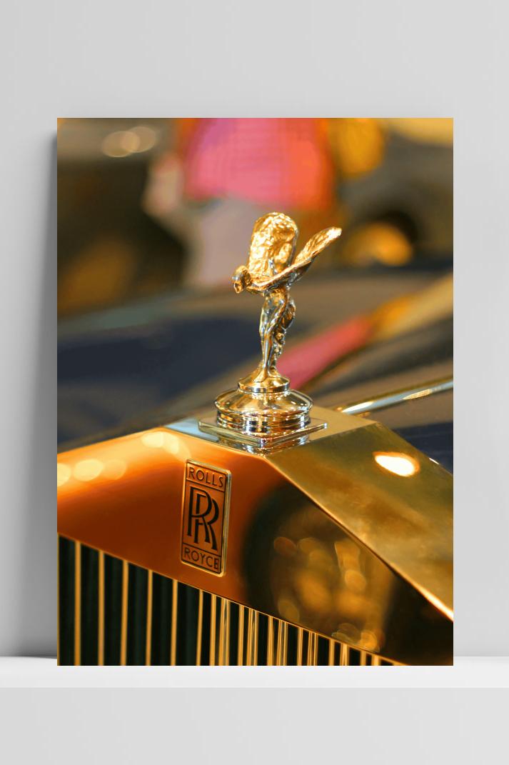 Rolls Royce op 3mm aluminium dibond
