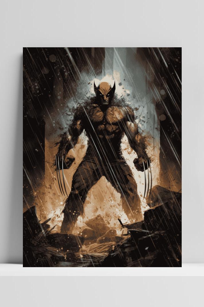 Wolverine Poster op 3mm aluminium dibond