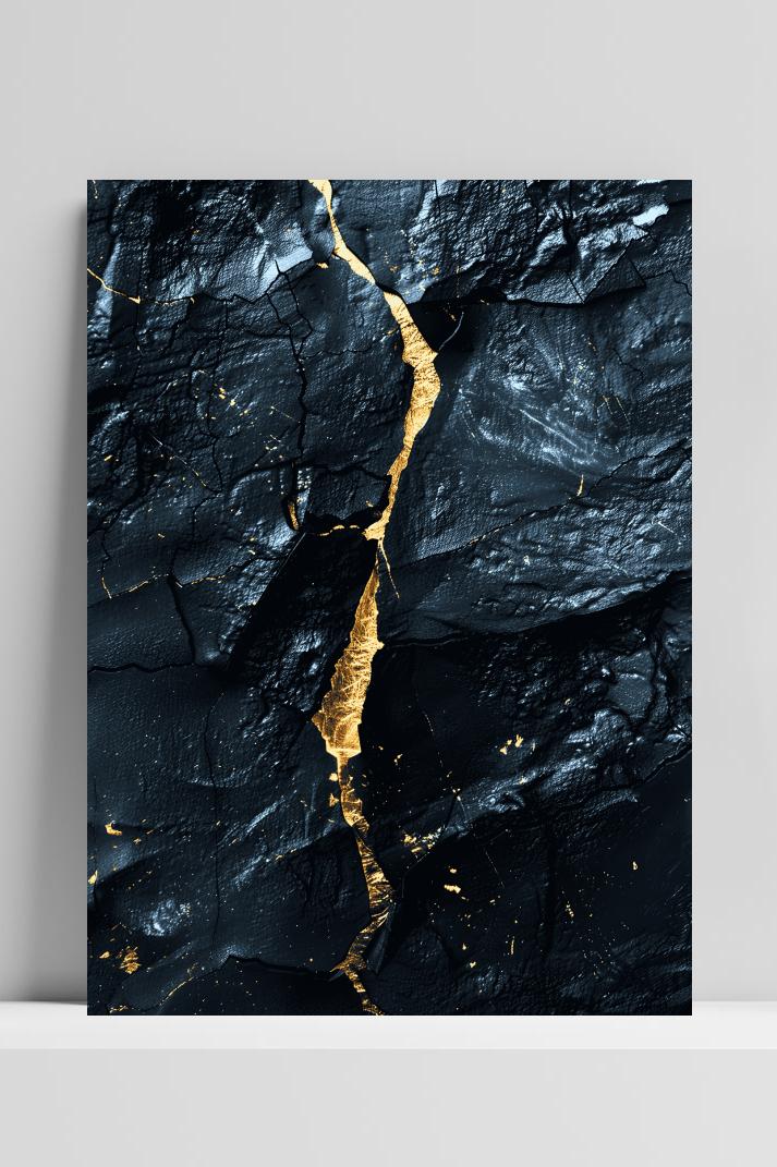 Gouden Barst op 3mm aluminium dibond