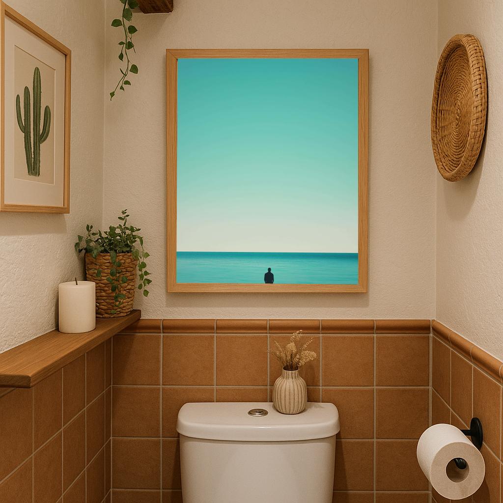 Man Beach Minimalist poster sfeerbeeld 2