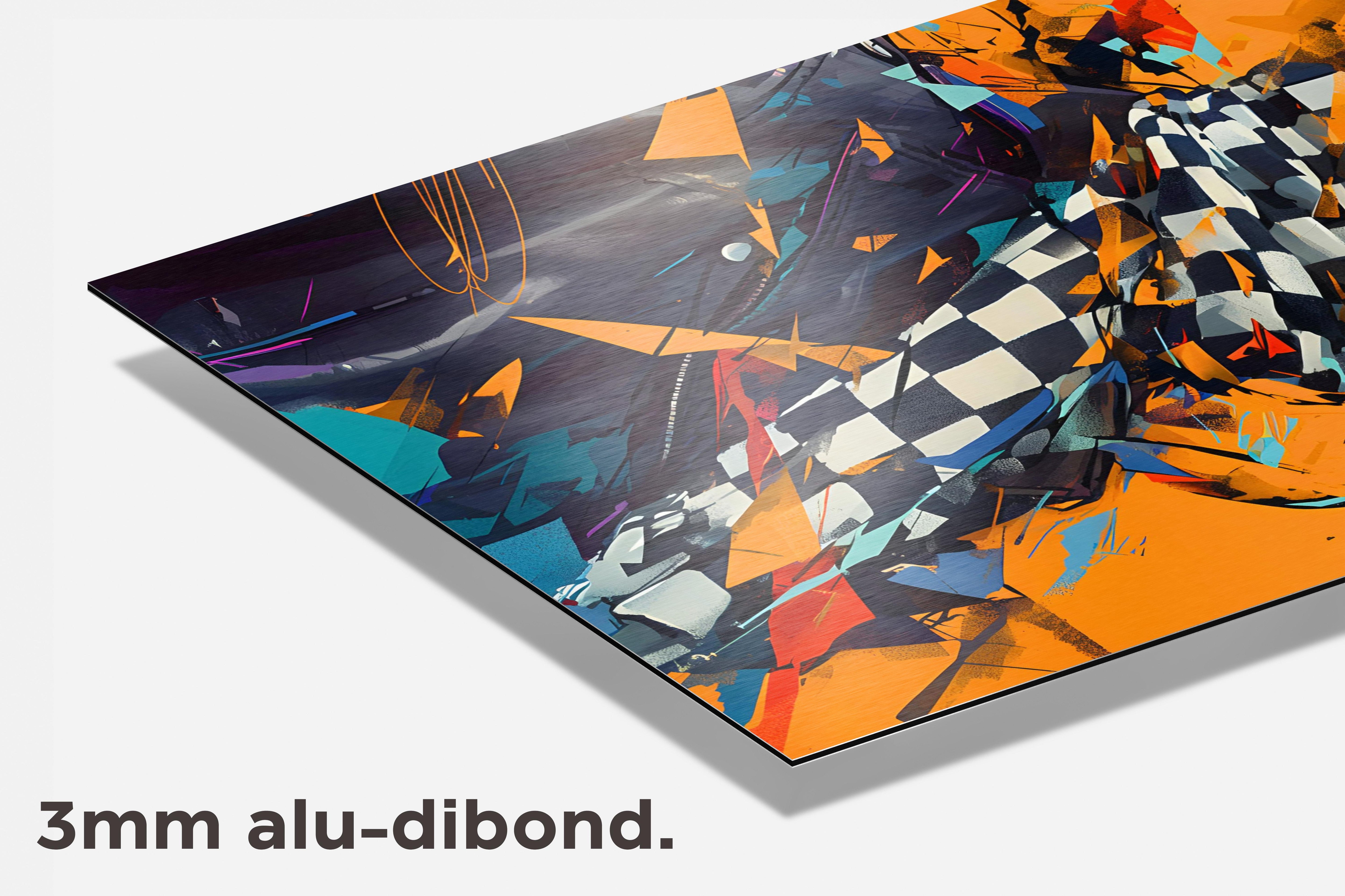 Geruite Sjaal dibond detail