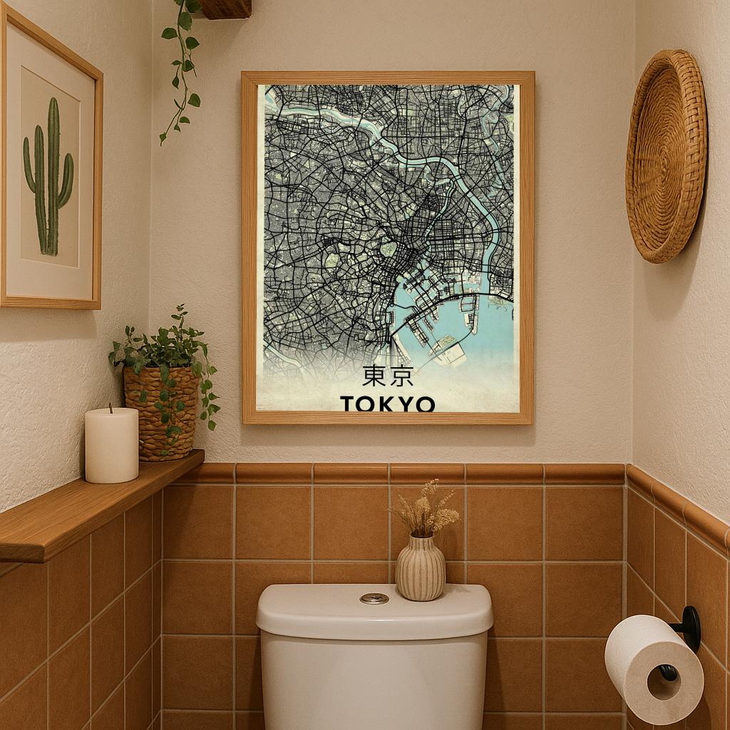 Tokyo Japan Vintage poster sfeerbeeld 3