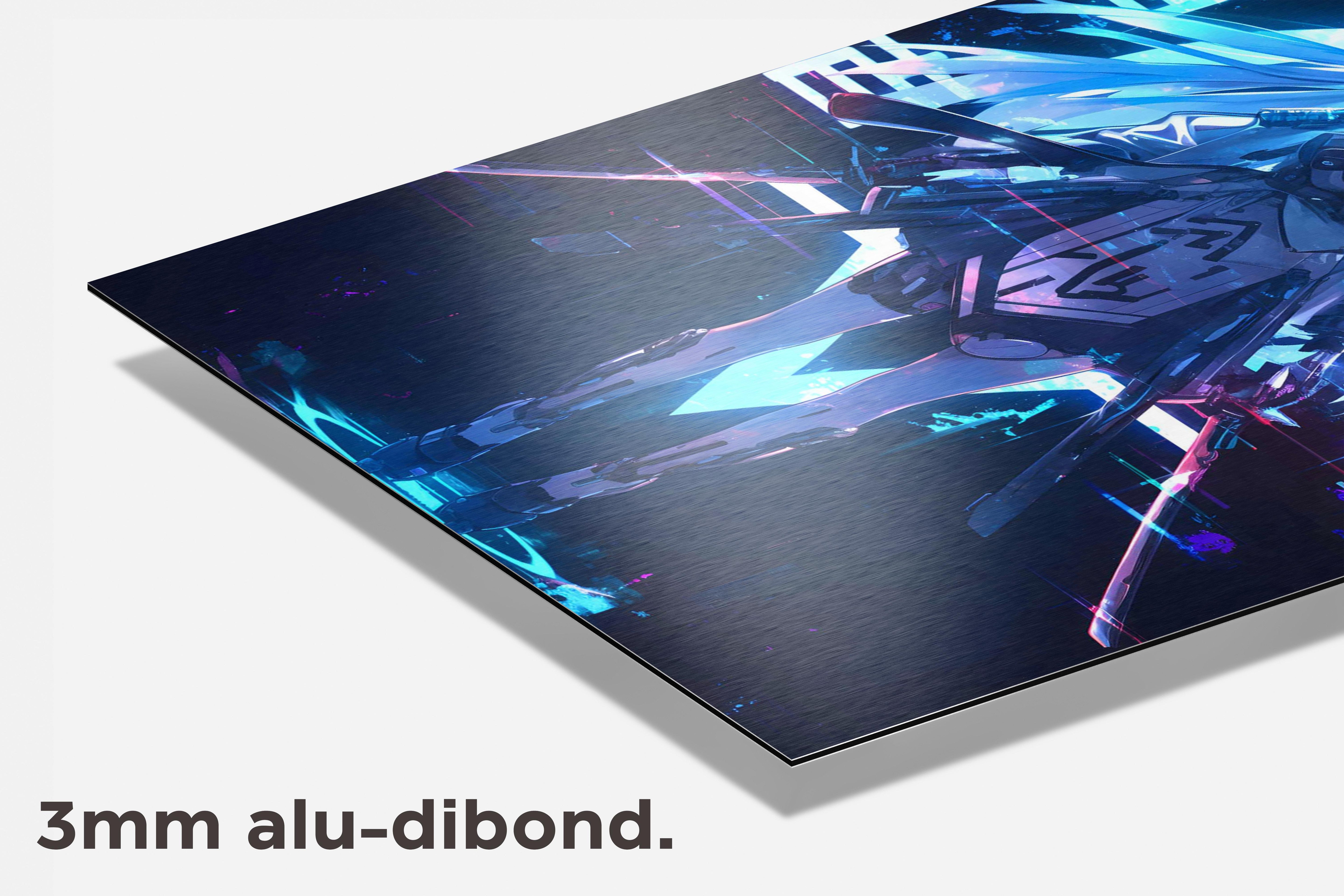 Cyber Anime dibond detail