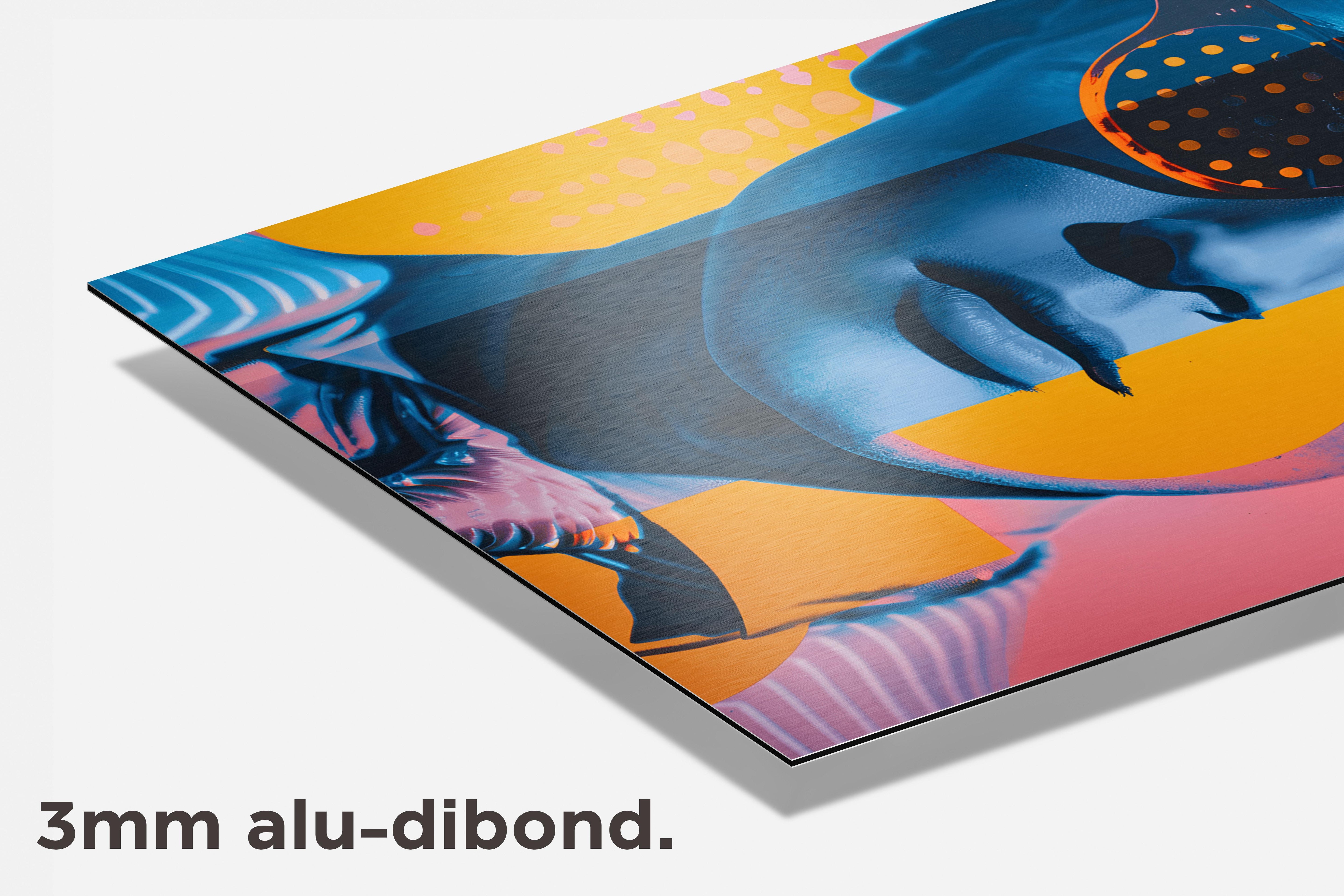 Stippen Zonnebril dibond detail