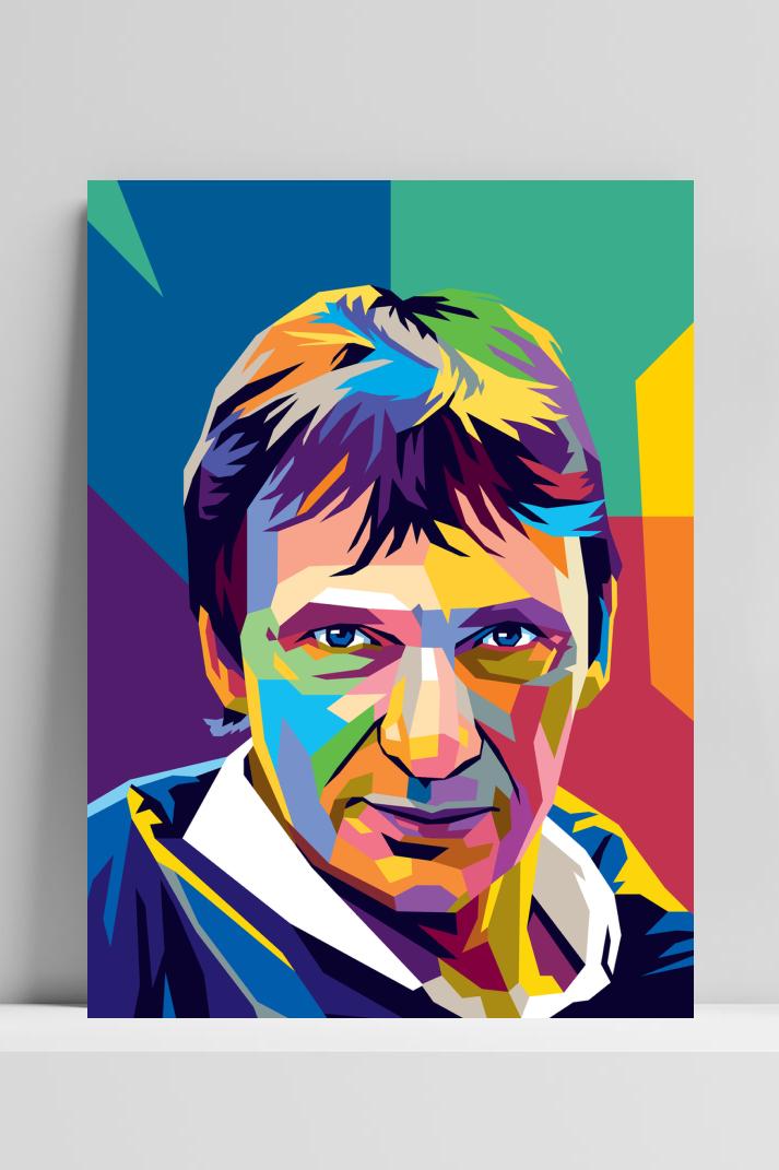 Willem Holleeder "De Neus" op 3mm aluminium dibond