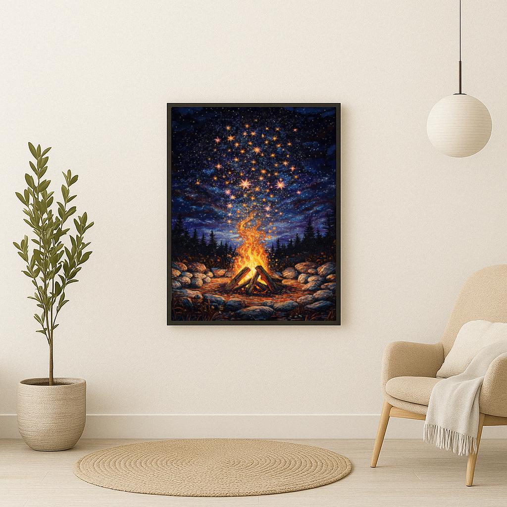 Campfire Starry Night poster sfeerbeeld 2