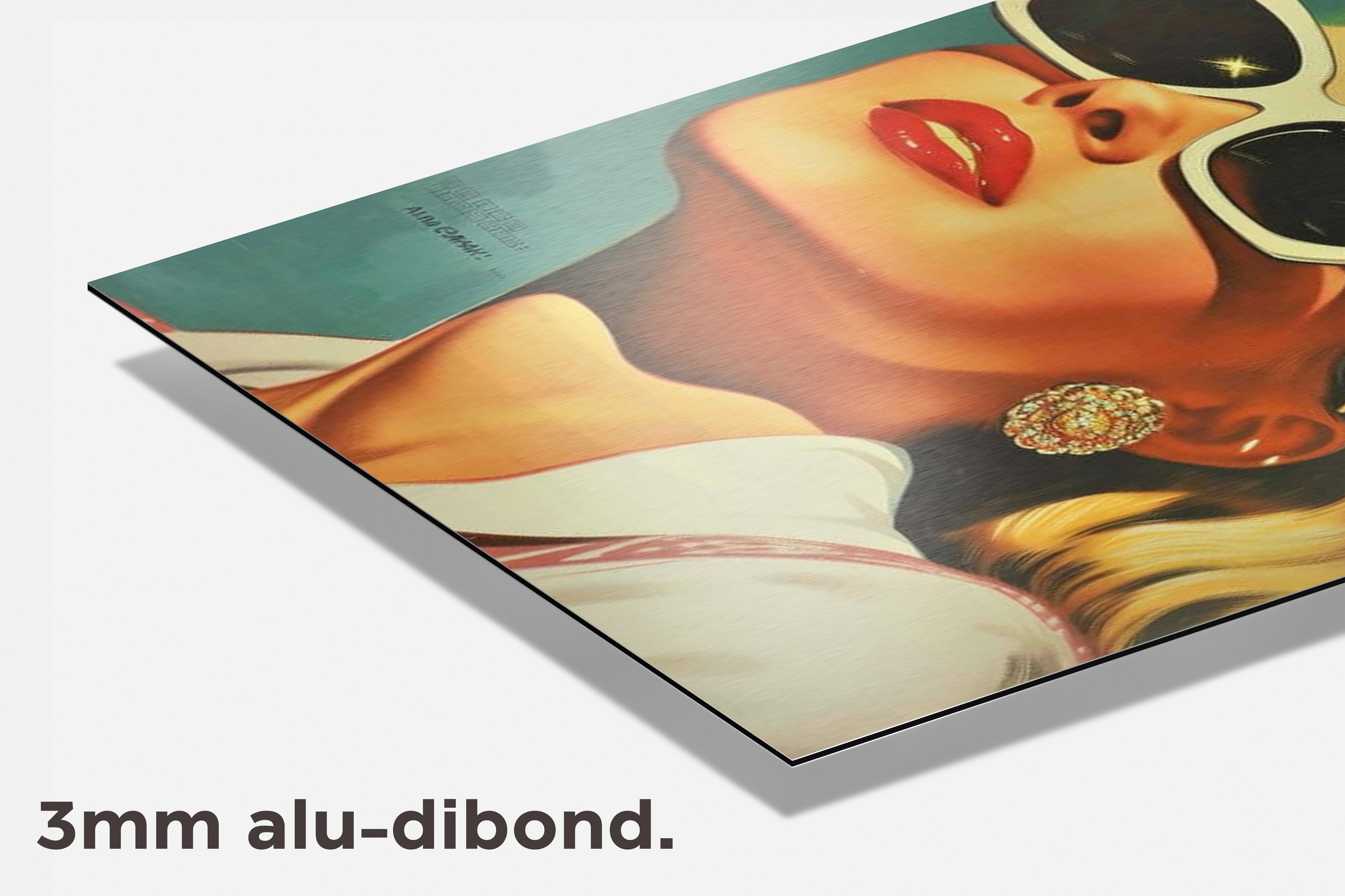 Vintage Vrouw dibond detail