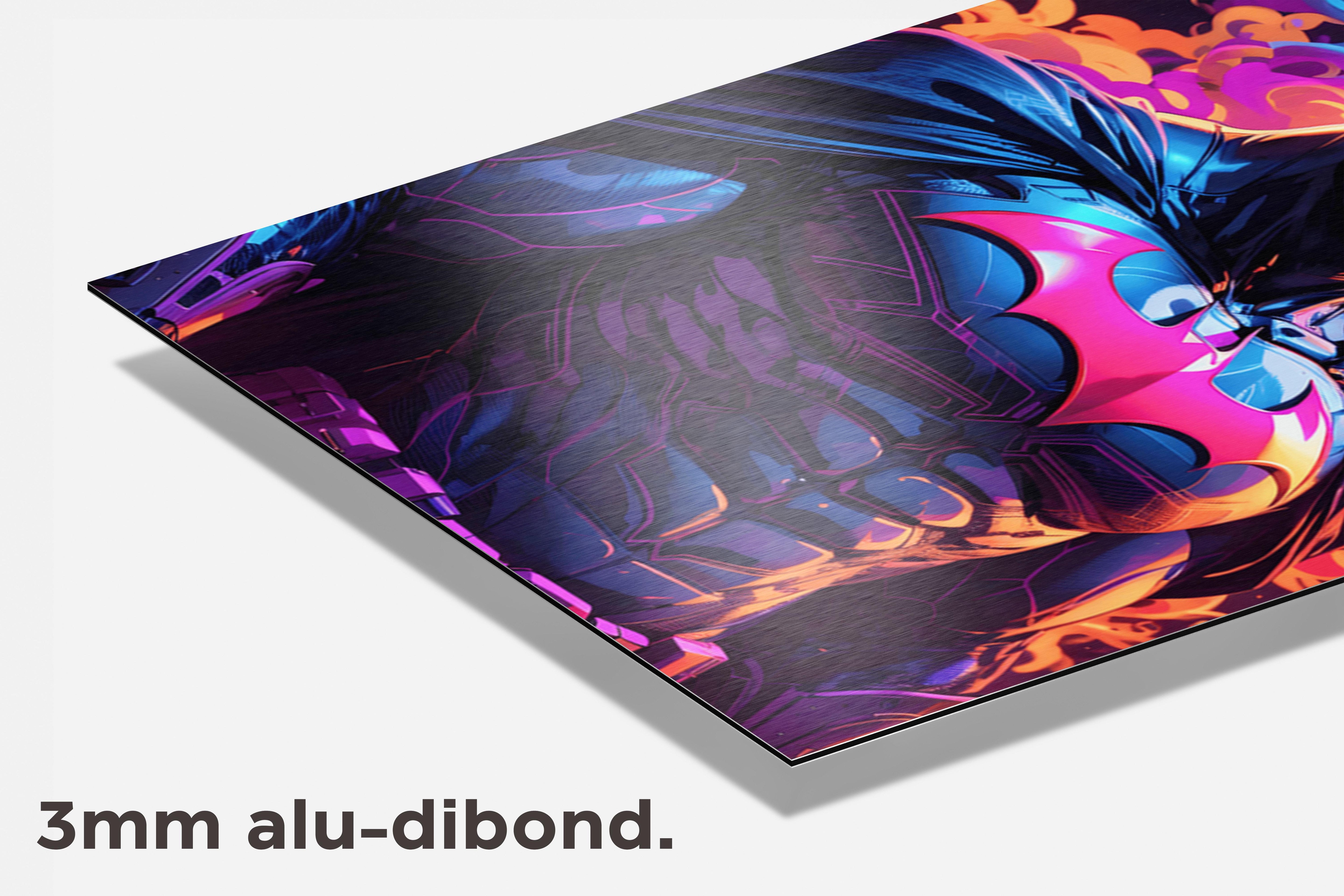 Neon Batman dibond detail