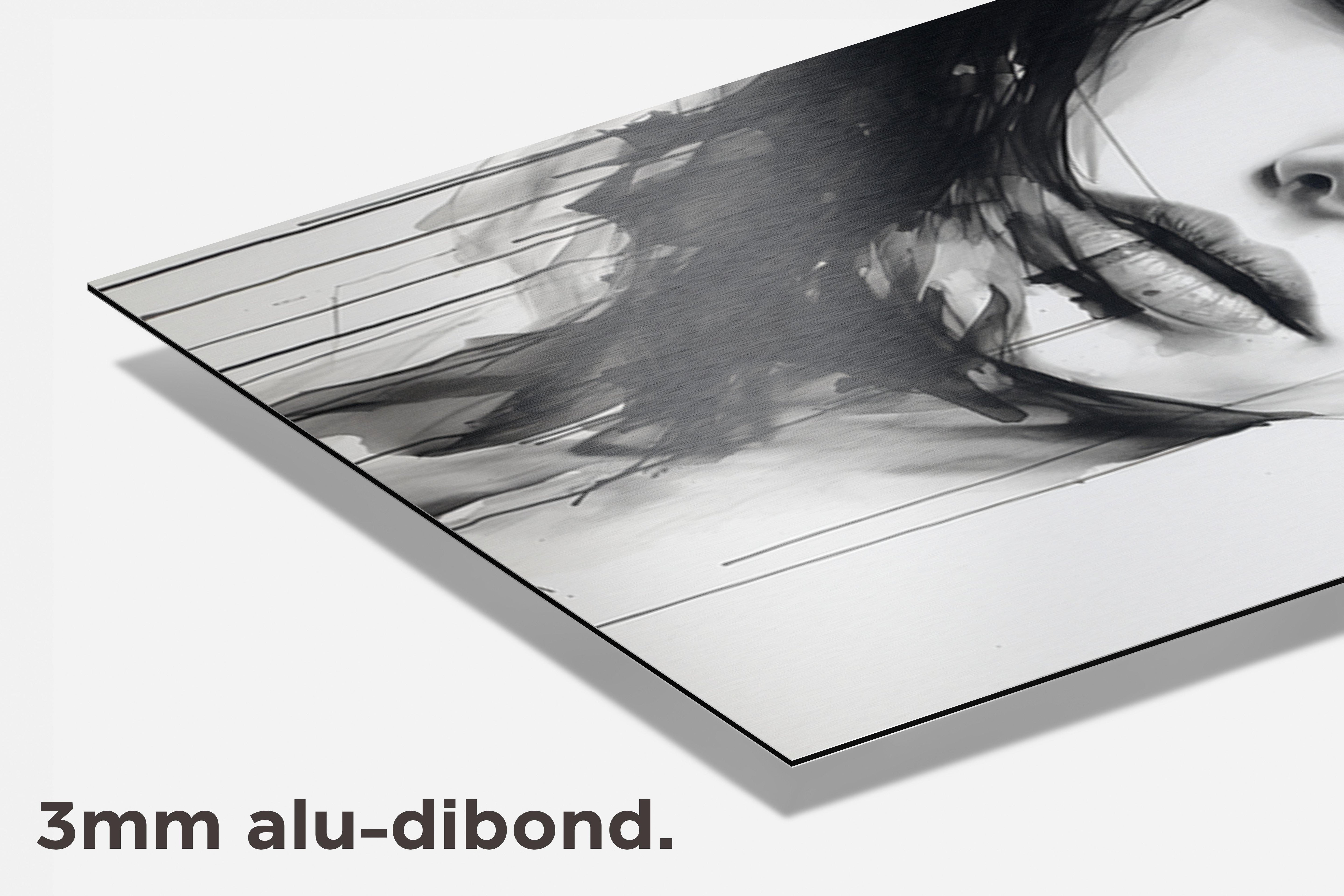 Vrouw Mono dibond detail