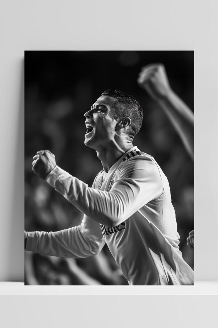 Ronaldo goal op 3mm aluminium dibond