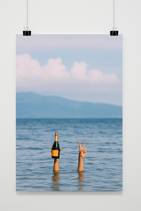 Affiche Wine Peace Sea