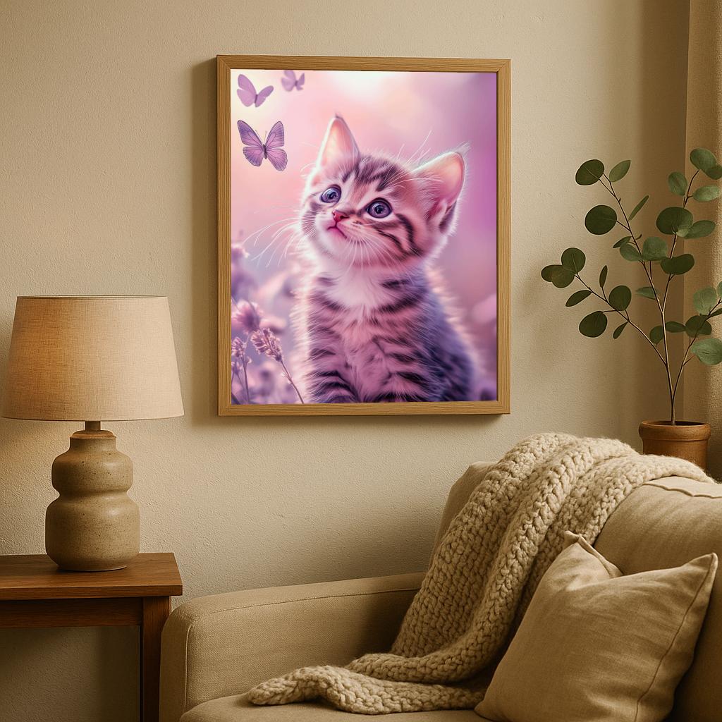 Kitten Butterfly poster sfeerbeeld 1