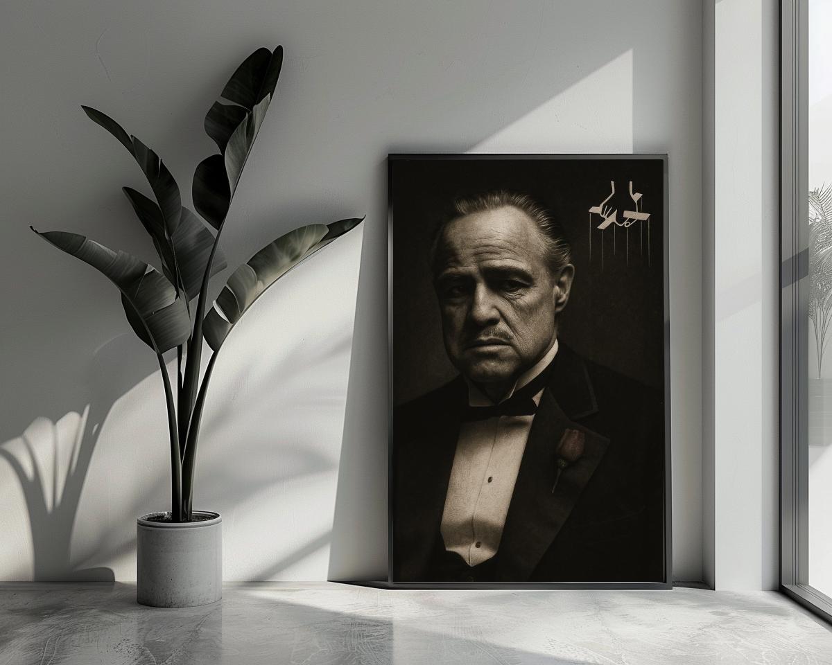 Vito Corleone The Godfather B&W poster van 25 Artstreet