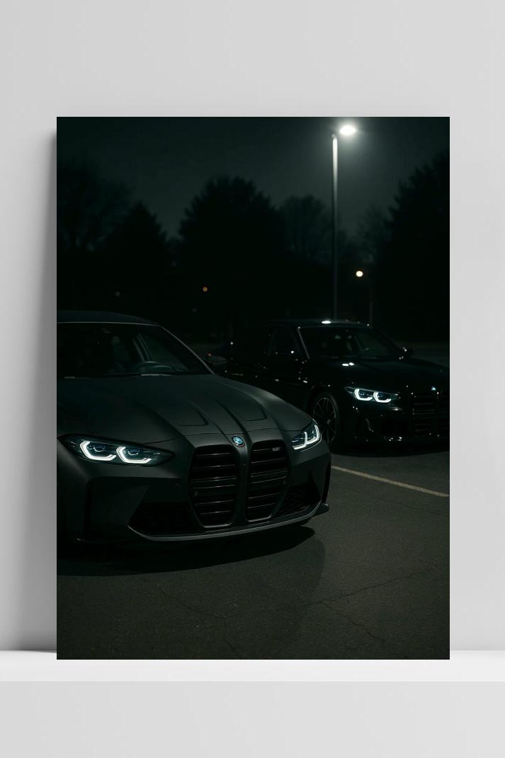 BMW Cars Night op 3mm aluminium dibond