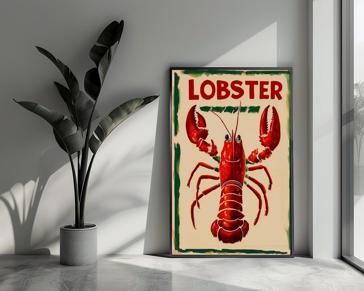 Lobster Text poster van 25 Artstreet