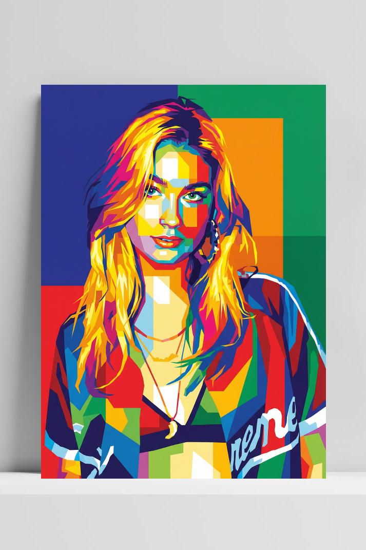 Roxy Dekker Green WPAP Portrait poster van 25 Artstreet