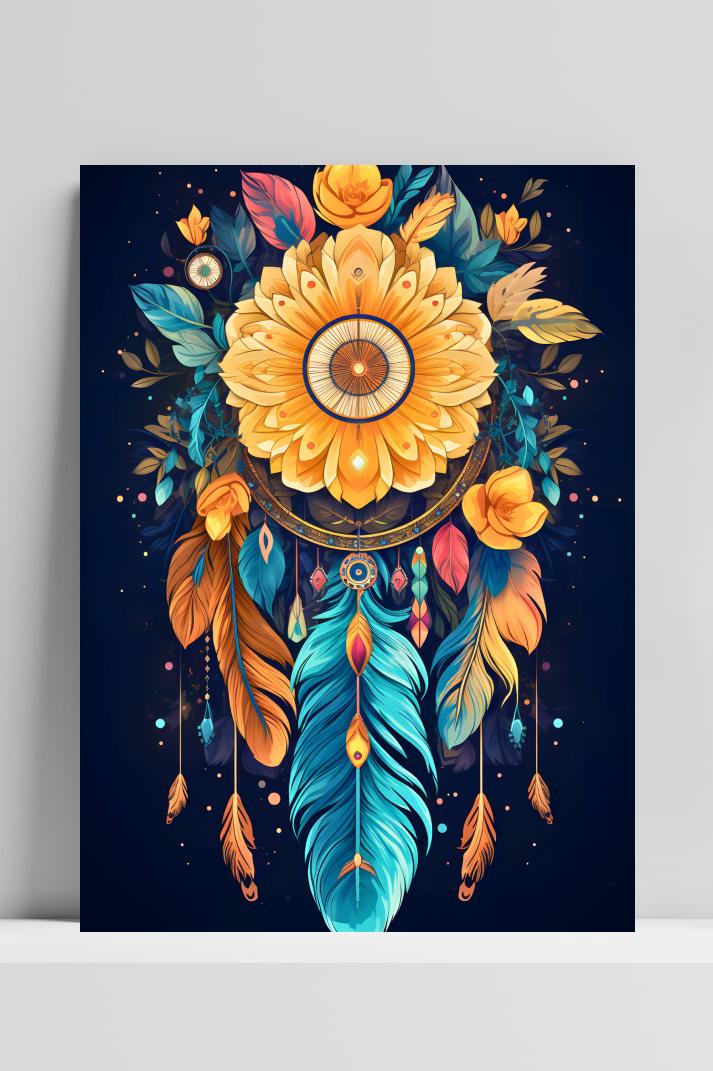 Bloemendromenvanger op 3mm aluminium dibond