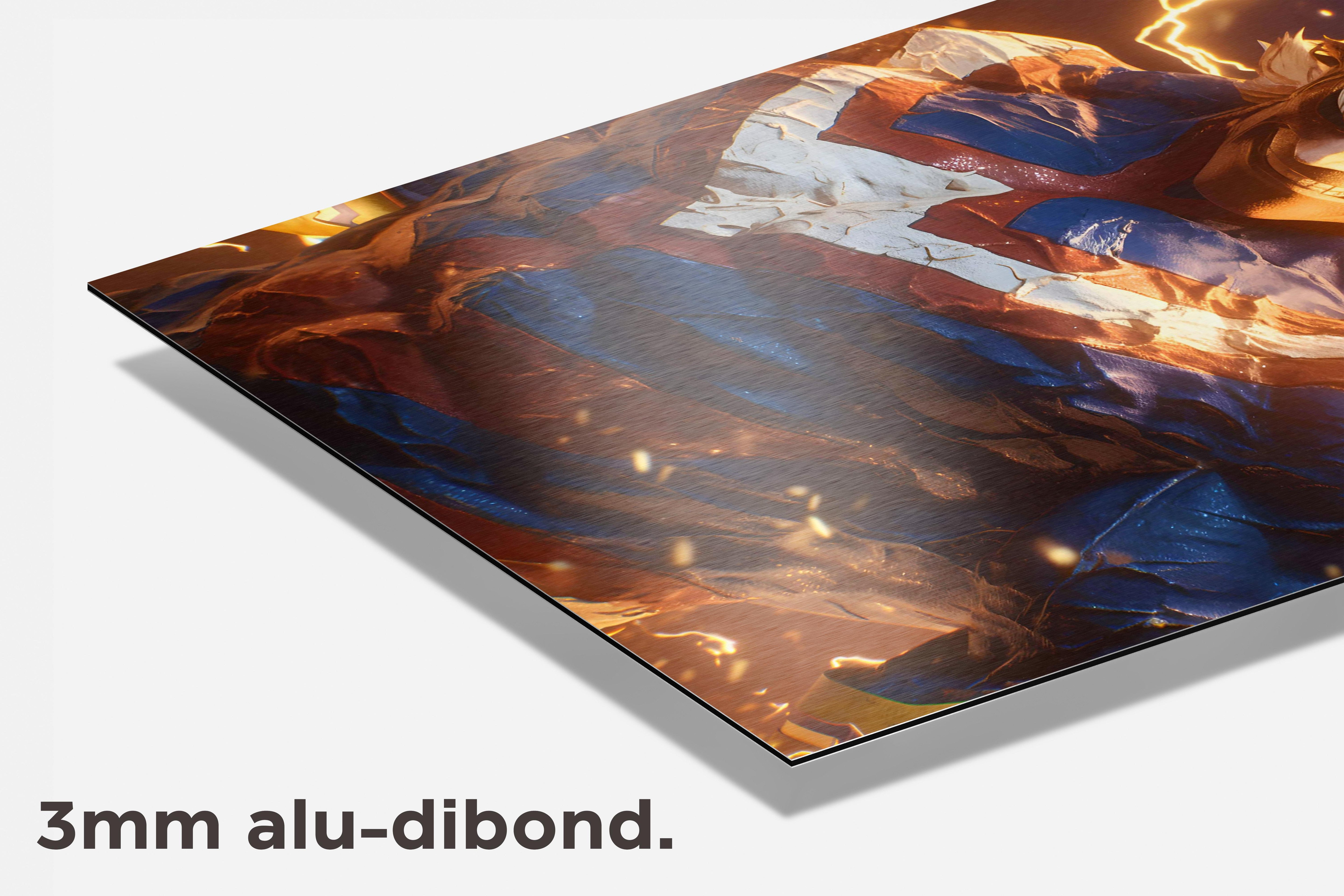 All Might dibond detail