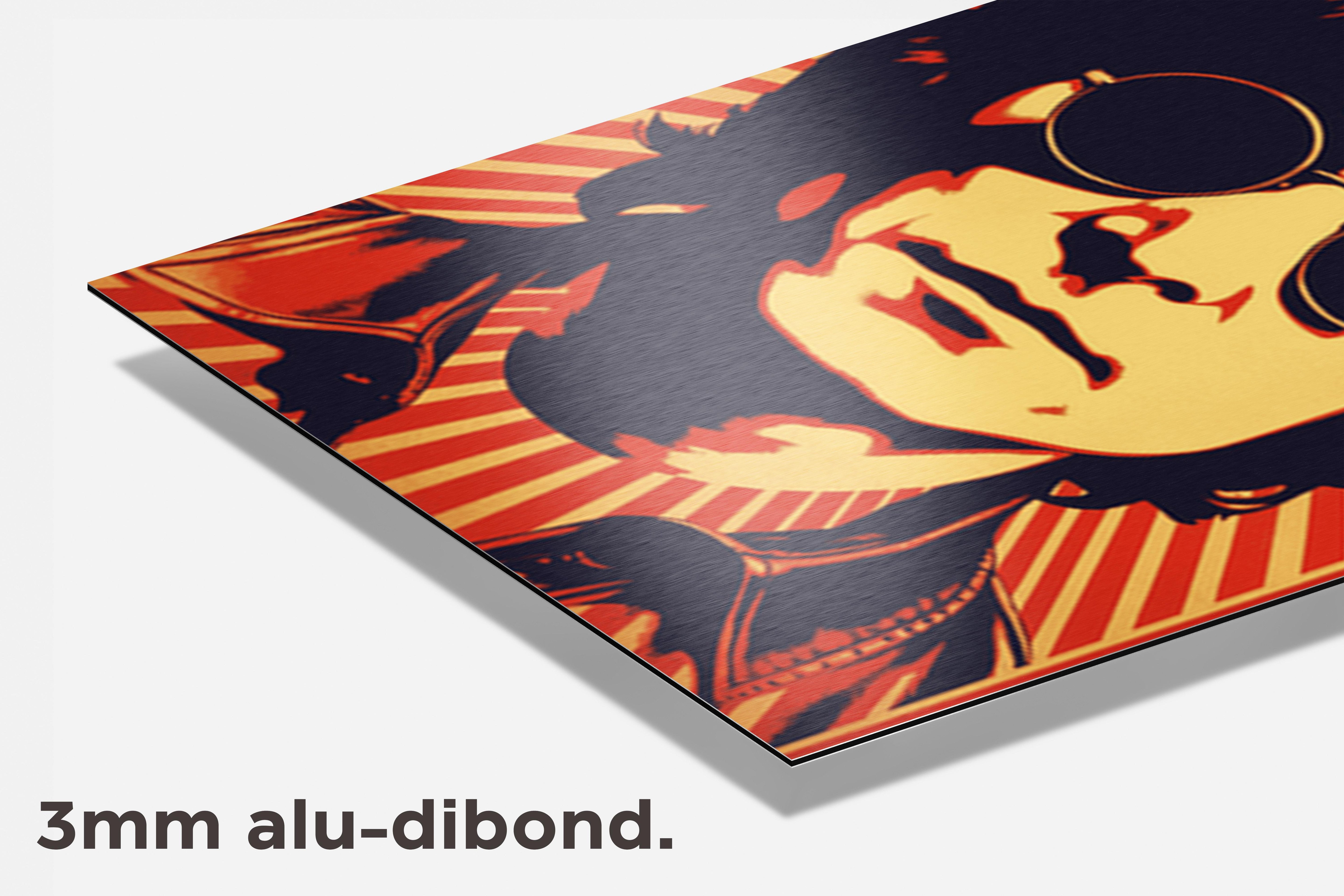John Lennon Rood dibond detail