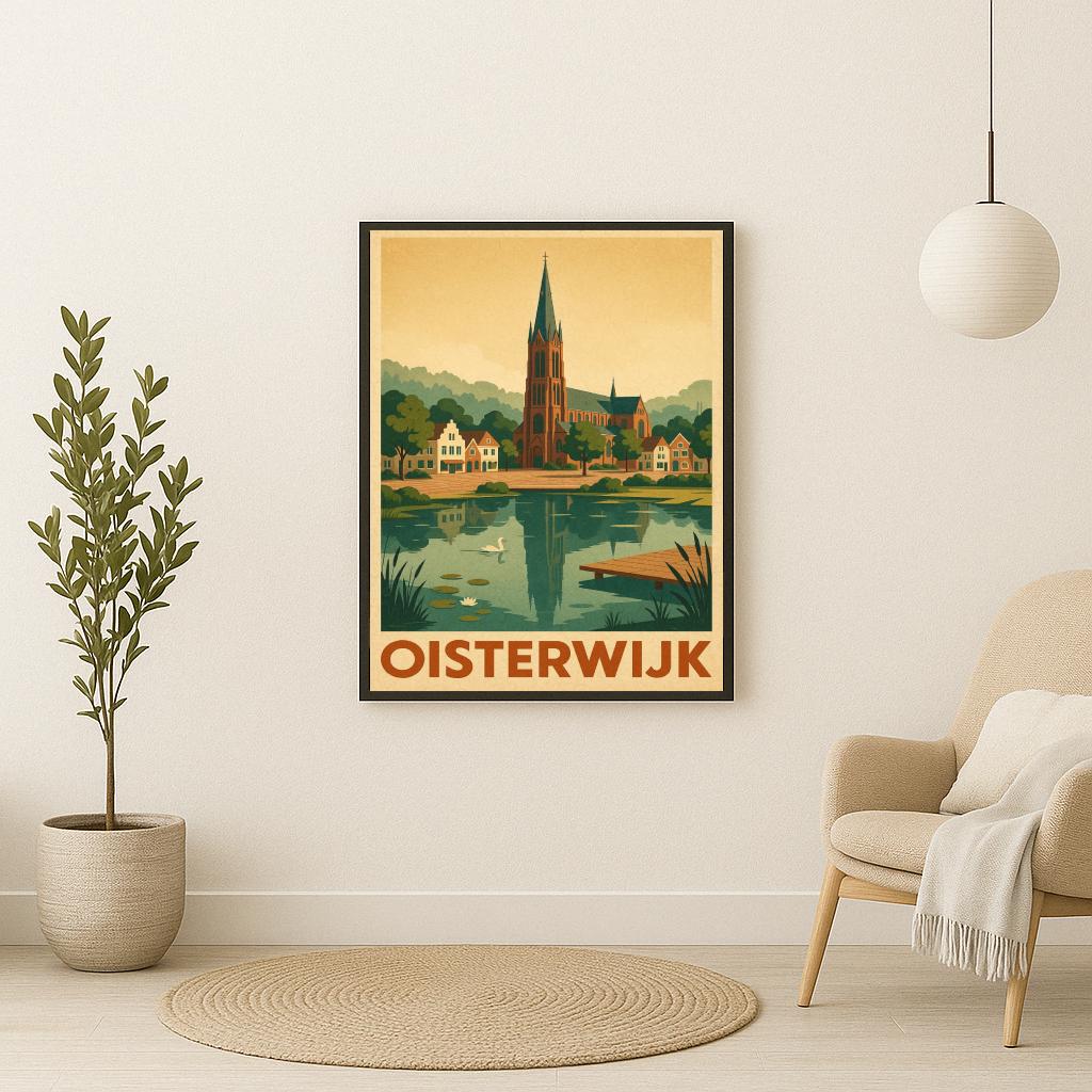 Oisterwijk Text Vintage poster sfeerbeeld 2