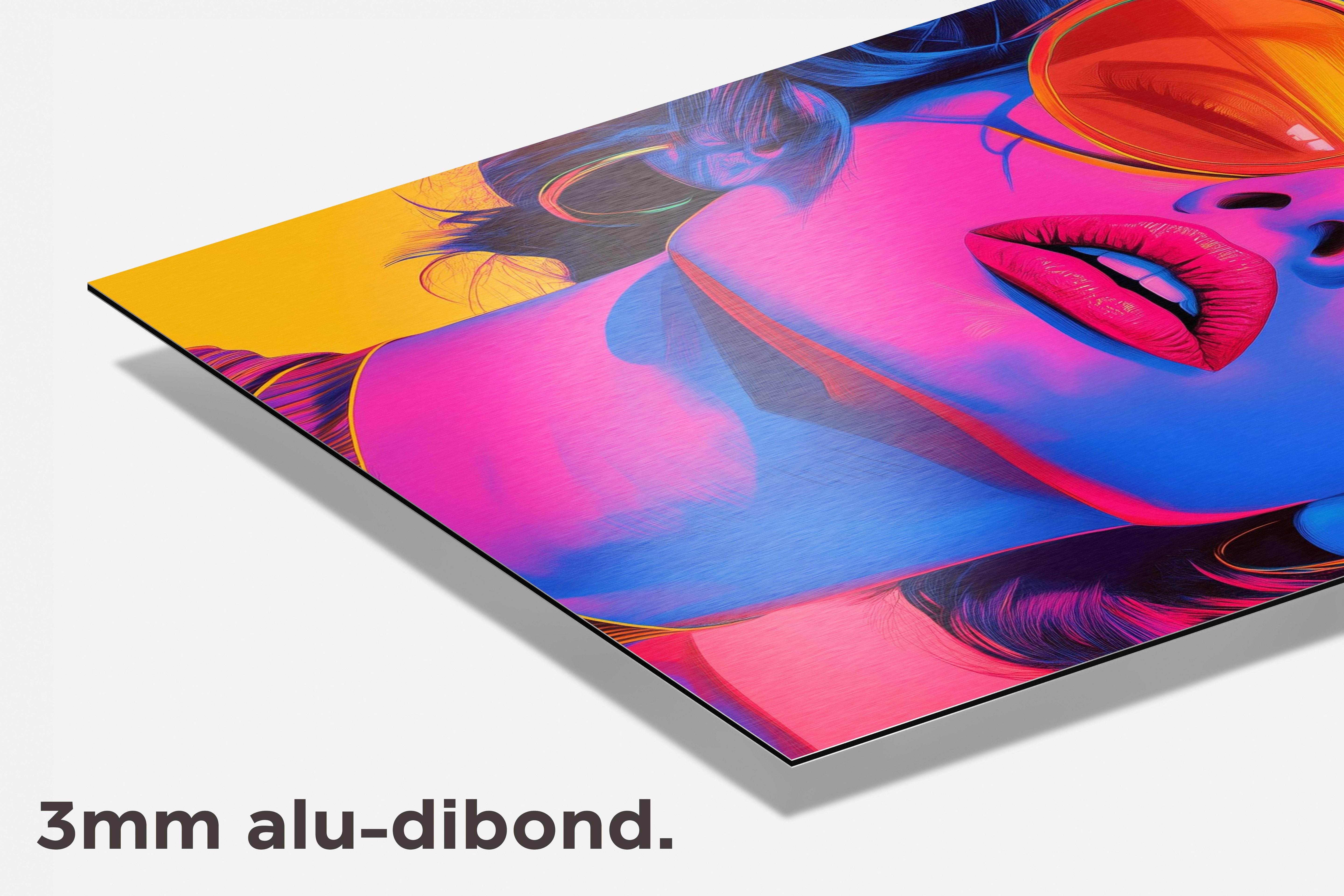 Zonnebril Pop Art dibond detail