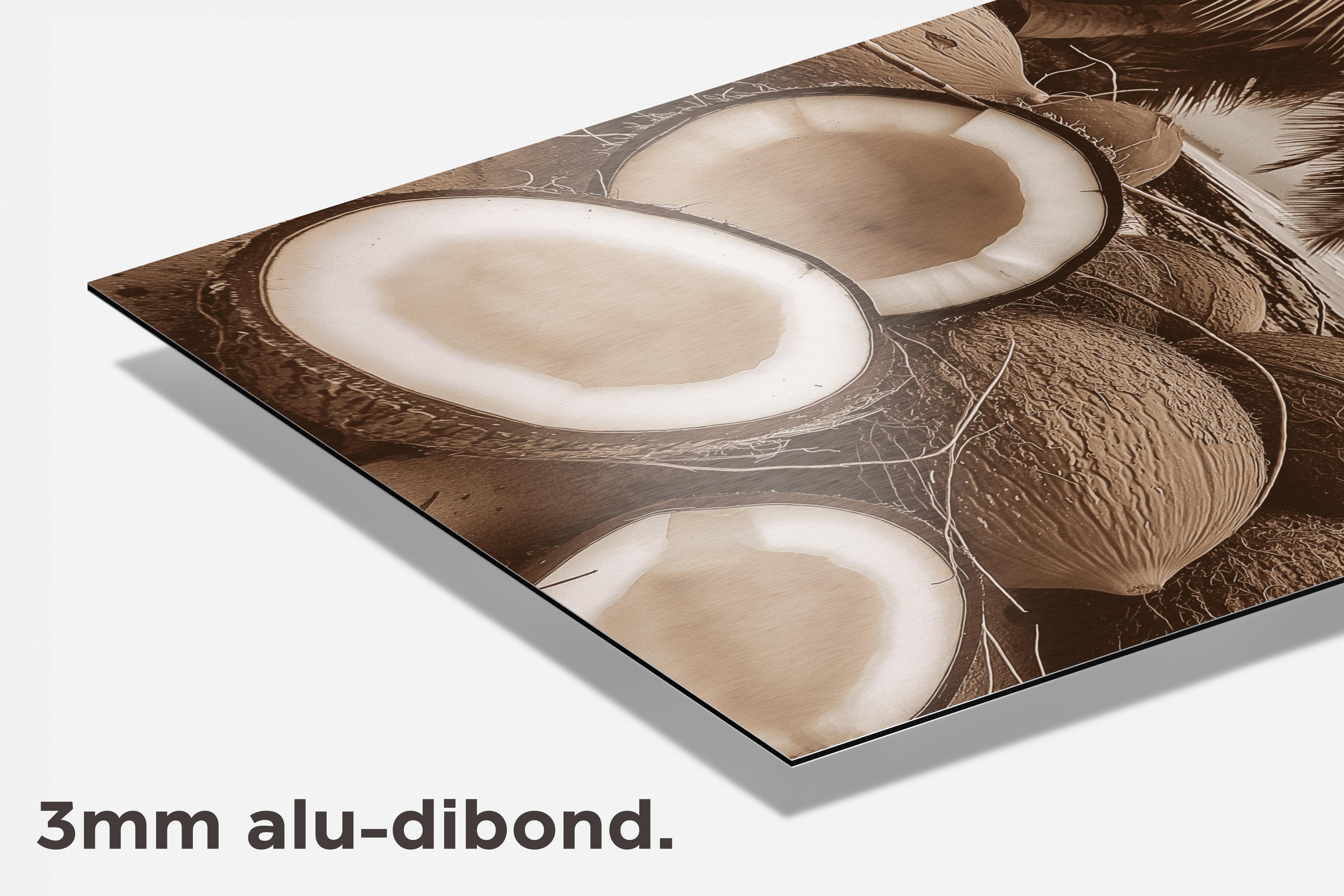 Kokosnoten Strand dibond detail
