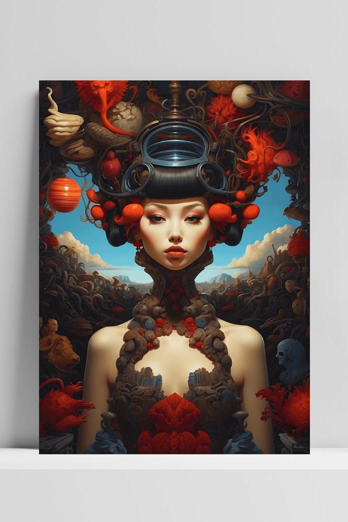 Oriental op 3mm aluminium dibond