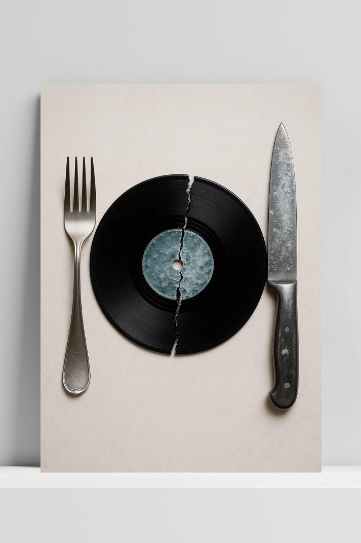 Vinyl Broken Cutlery in interieur