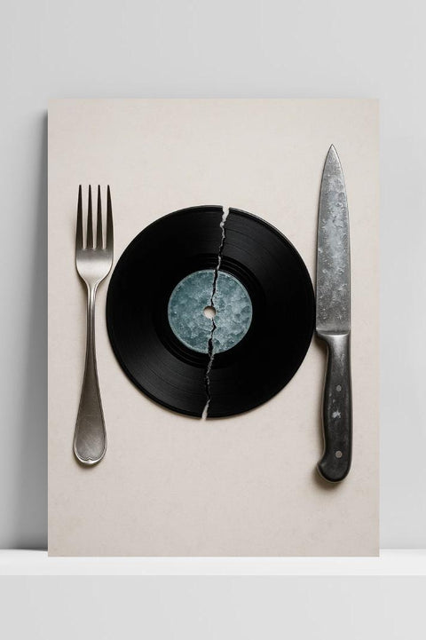 Vinyl Broken Cutlery poster
