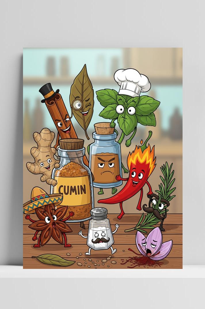 Condiments Cartoon poster van 25 Artstreet