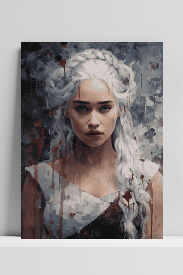 Daenarys Draak op 3mm aluminium dibond