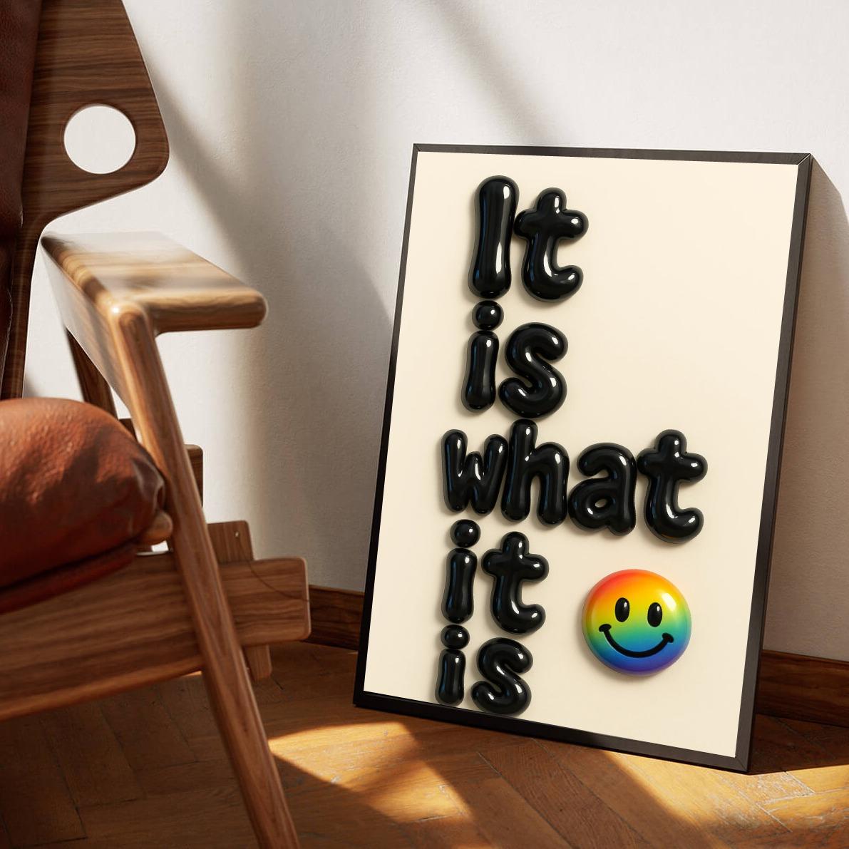It Is What It Is Text poster sfeerbeeld 3