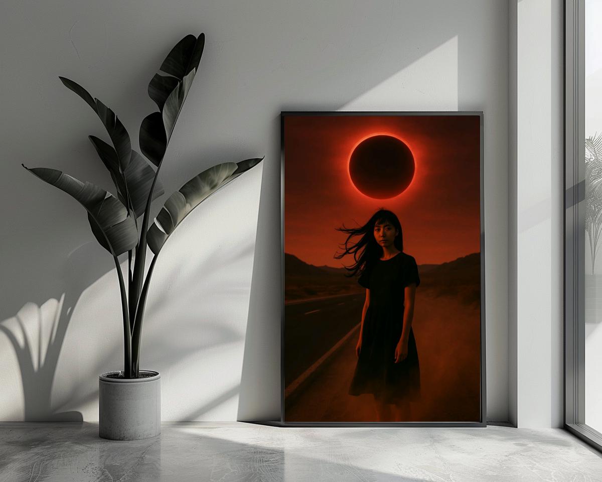 Girl Solar Eclipse poster van 25 Artstreet
