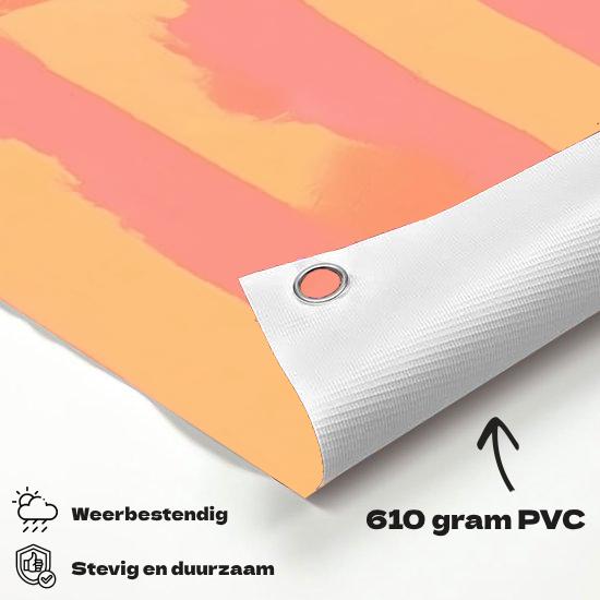 Tuinposter Palmboom materiaal-detail: 610 grams weerbestendig PVC-doek