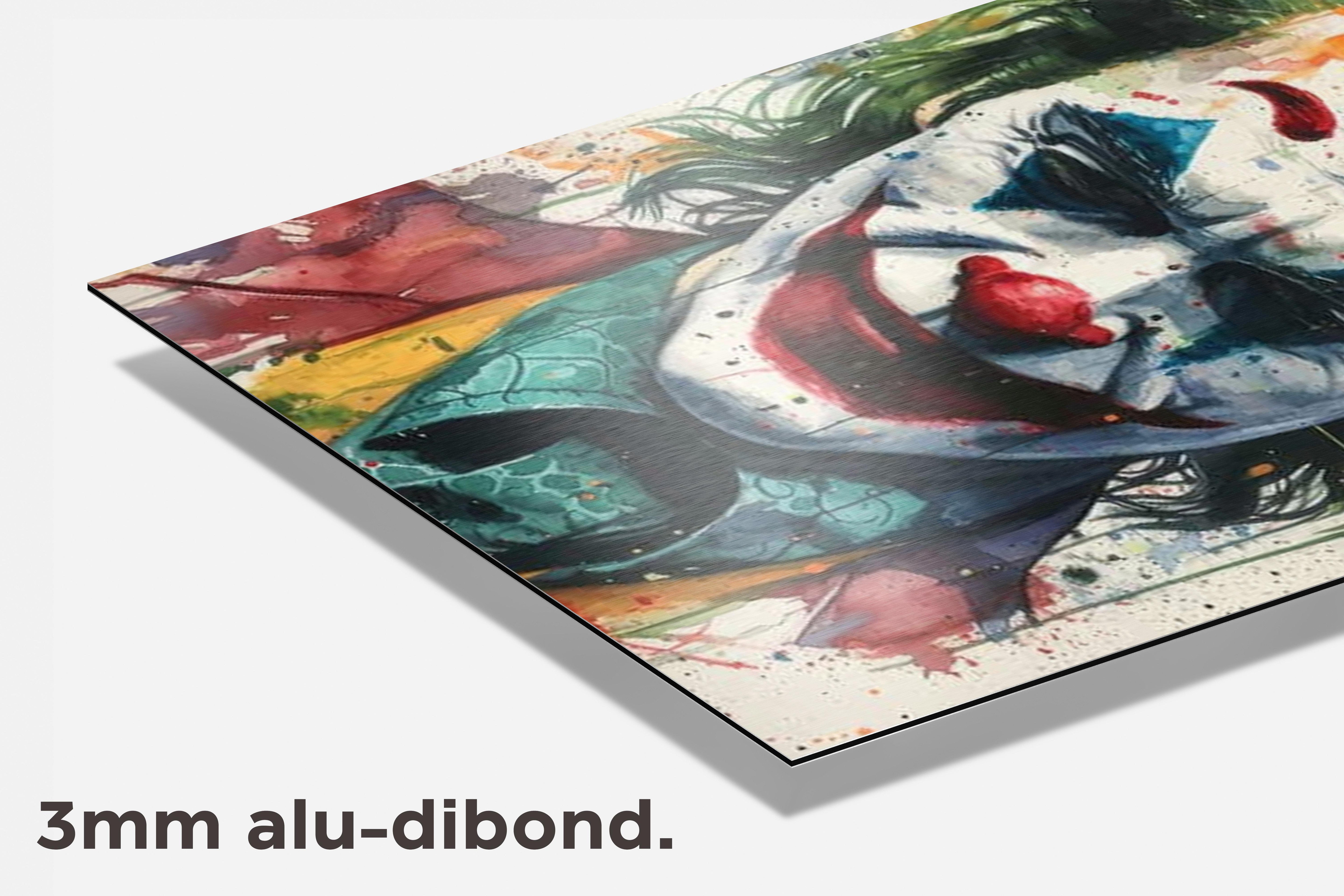 Joker Aquarel dibond detail