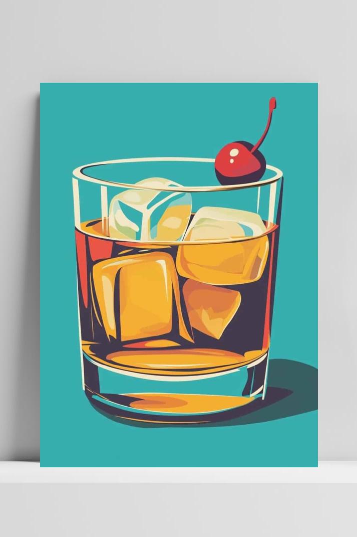 Whisky Kers op 3mm aluminium dibond