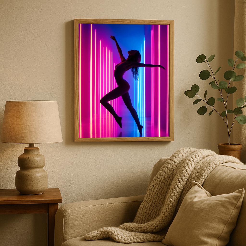 Woman Dance Neon poster sfeerbeeld 1