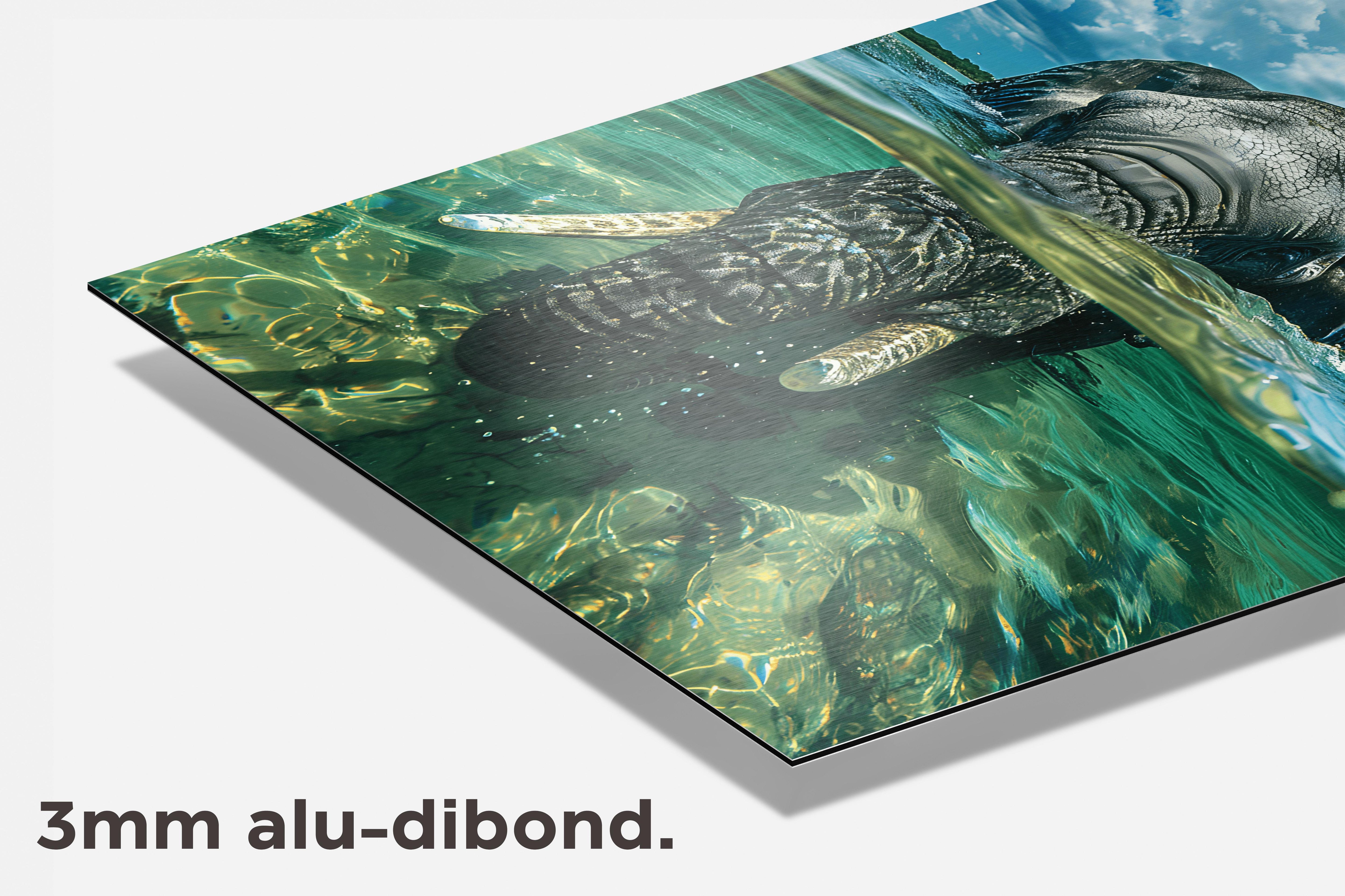 Olifant In Water dibond detail