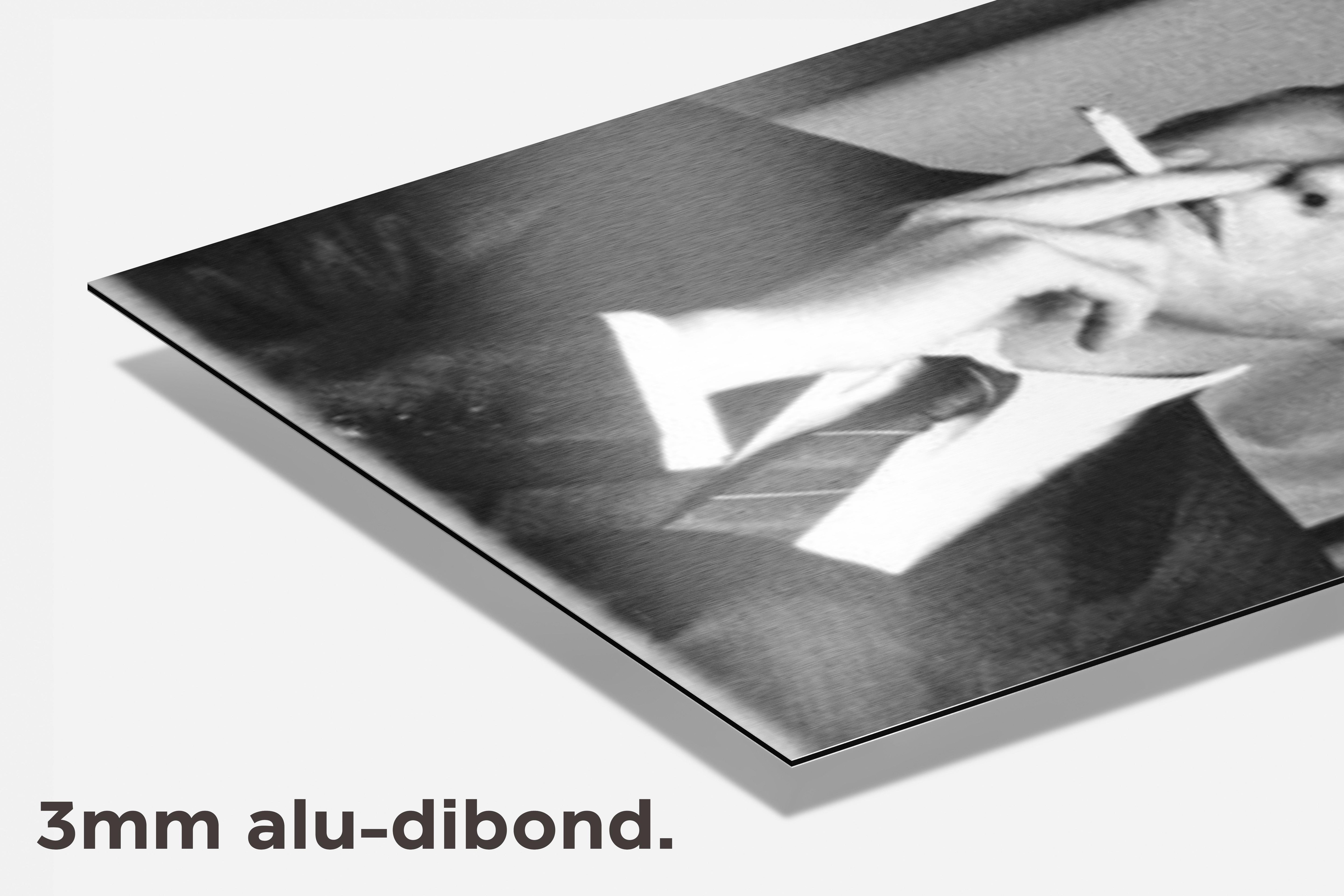 Willem Alexander Zwart Wit dibond detail