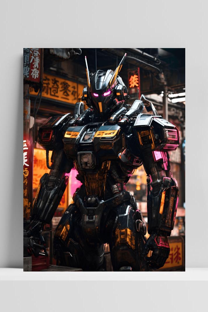 Gundam Abstract op 3mm aluminium dibond