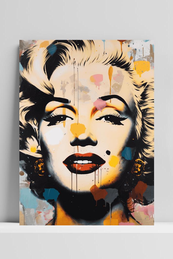 Marilyn Monroe Poster op 3mm aluminium dibond