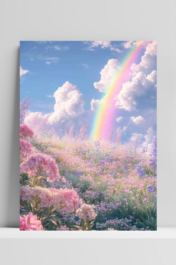 Regenboog Natuur op 3mm aluminium dibond