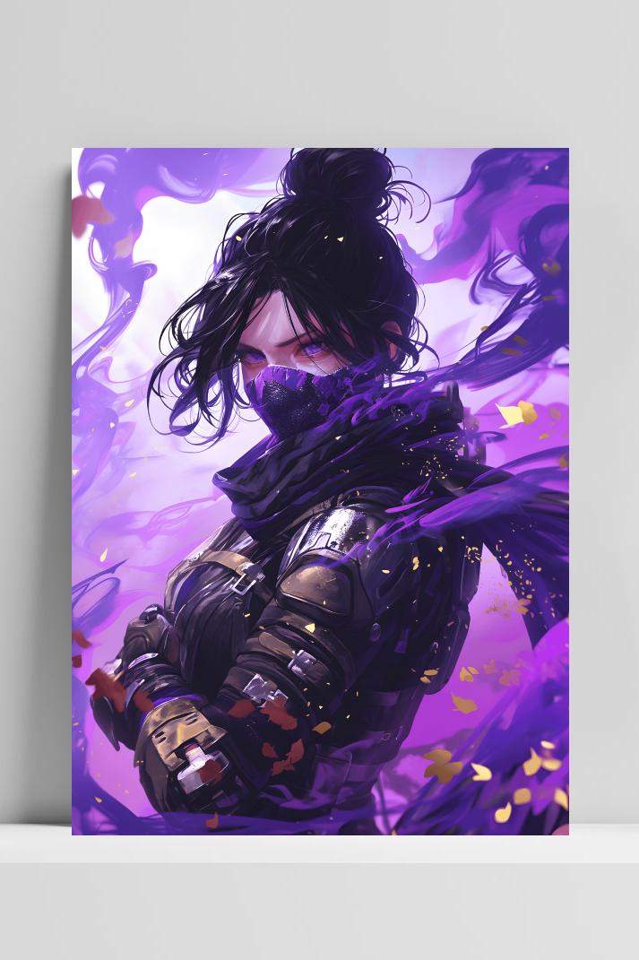 Apex Legends Wraith op 3mm aluminium dibond