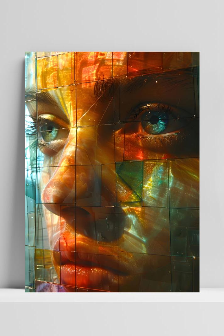 Gezicht Reflectie op 3mm aluminium dibond