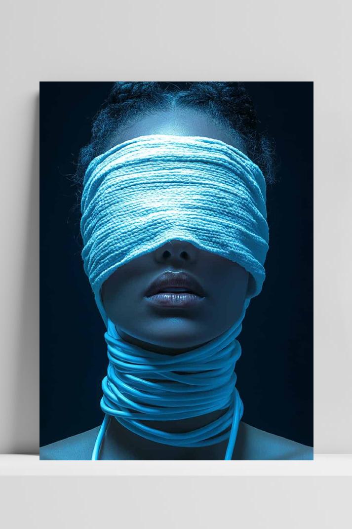Geblinddoekte op 3mm aluminium dibond